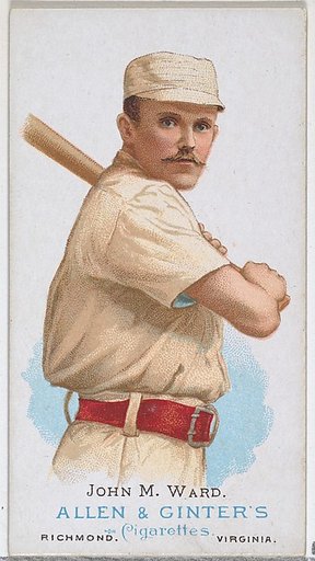 John M. Ward, Baseball Player, from World's Champions, Series 1 (N28) for Allen & Ginter Cigarettes