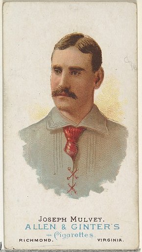 Joseph Mulvey, Baseball Player, from World's Champions, Series 1 (N28) for Allen & Ginter Cigarettes
