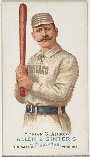 Adrian "Cap" Anson, Baseball Player, from World's Champions, Series 1 (N28) for Allen & Ginter Cigarettes