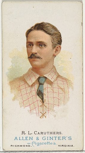 Robert Lee "Bob" Caruthers, Baseball Player, from World's Champions, Series 1 (N28) for Allen & Ginter Cigarettes