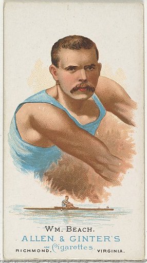 William Beach, Oarsman, from World's Champions, Series 1 (N28) for Allen & Ginter Cigarettes