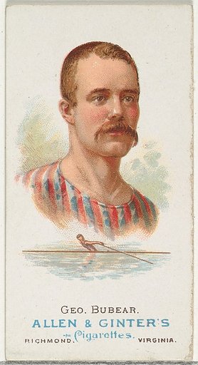 George Bubear, Oarsman, from World's Champions, Series 1 (N28) for Allen & Ginter Cigarettes
