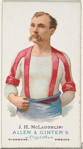 J.H. McLaughlin, Wrestler, from World's Champions, Series 1 (N28) for Allen & Ginter Cigarettes