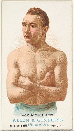 Jack McAuliffe, Pugilist, from World's Champions, Series 1 (N28) for Allen & Ginter Cigarettes