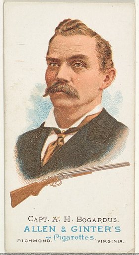 Captain Adam Henry Bogardus, Rifle Shooter, from World's Champions, Series 1 (N28) for Allen & Ginter Cigarettes