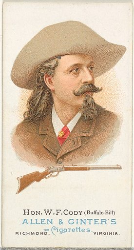 Hon. William Frederick Cody (Buffalo Bill), Rifle Shooter, from World's Champions, Series 1 (N28) for Allen & Ginter Cigarettes