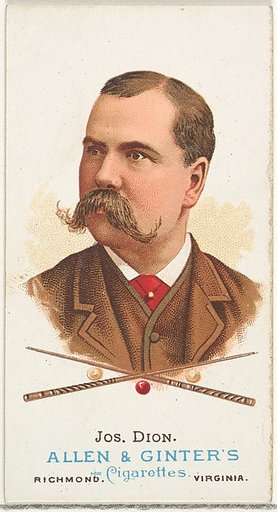 Joseph Dion, Billiard Player, from World's Champions, Series 1 (N28) for Allen & Ginter Cigarettes