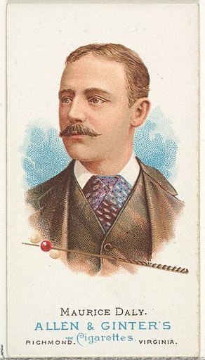 Maurice Daly, Billiard Player, from World's Champions, Series 1 (N28) for Allen & Ginter Cigarettes