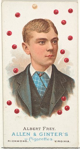 Albert Frey, Pool Player, from World's Champions, Series 1 (N28) for Allen & Ginter Cigarettes