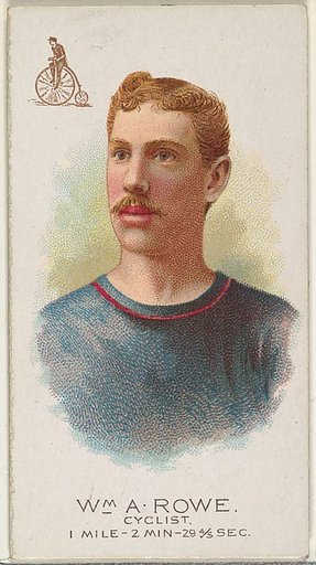 William A. Rowe, Cyclist, from World's Champions, Series 2 (N29) for Allen & Ginter Cigarettes