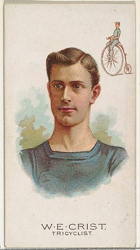 W.E. Crist, Tricyclist, from World's Champions, Series 2 (N29) for Allen & Ginter Cigarettes