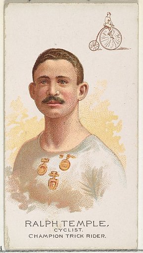 Ralph Temple, Cyclist, Champion Trick Rider, from World's Champions, Series 2 (N29) for Allen & Ginter Cigarettes