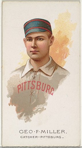 George F. Miller, Baseball Player, Catcher, Pittsburgh, from World's Champions, Series 2 (N29) for Allen & Ginter Cigarettes
