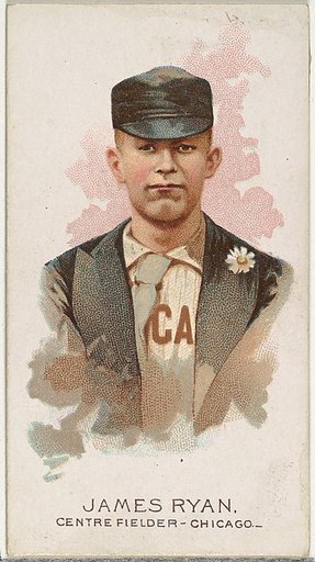 James Ryan, Baseball Player, Center Fielder, Chicago, from World's Champions, Series 2 (N29) for Allen & Ginter Cigarettes