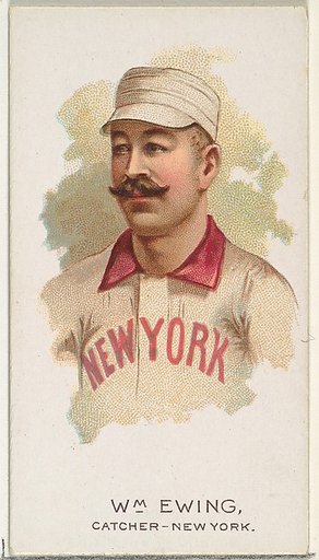 William Ewing, Baseball Player, Catcher, New York, from World's Champions, Series 2 (N29) for Allen & Ginter Cigarettes