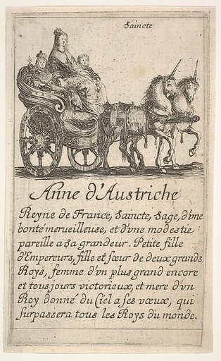 Anne d'Austrische, from "The Game of Queens" (Le Jeu des Reines Renommées)