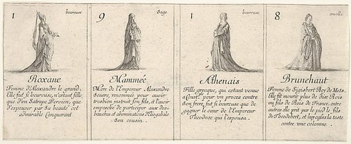 Roxane, Mammée, Athenais, and Brunehaut, from "The Game of Queens" (Le Jeu des Reines Renommées)