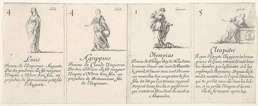 Liuie, Agrippine, Olympias, and Cleopatre, from "The Game of Queens" (Le Jeu des Reines Renommées)
