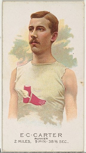 E.C. Carter, Runner, from World's Champions, Series 2 (N29) for Allen & Ginter Cigarettes