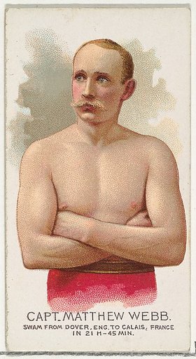 Captain Matthew Webb, Swam from Dover, England to Calais, France, from World's Champions, Series 2 (N29) for Allen & Ginter Cigarettes