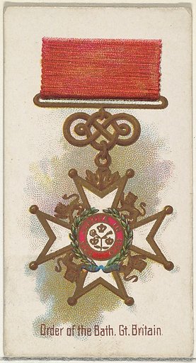 Order of the Bath, Great Britain, from the World's Decorations series (N30) for Allen & Ginter Cigarettes
