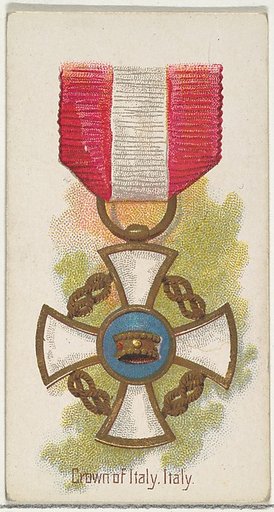 Crown of Italy, Italy, from the World's Decorations series (N30) for Allen & Ginter Cigarettes