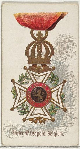 Order of Leopold, Belgium, from the World's Decorations series (N30) for Allen & Ginter Cigarettes