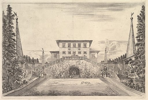 Front view of the villa, from "Views of the villa at Pratolino" (Vues de la villa de Pratolino)