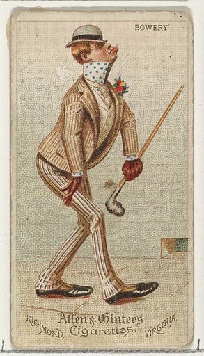 Bowery, from World's Dudes series (N31) for Allen & Ginter Cigarettes