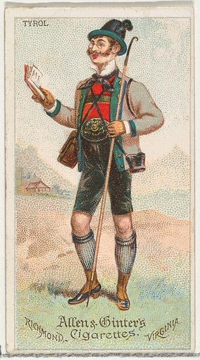 Tyrol, from World's Dudes series (N31) for Allen & Ginter Cigarettes