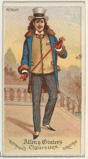 Roman, from World's Dudes series (N31) for Allen & Ginter Cigarettes