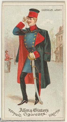 German, Army, from World's Dudes series (N31) for Allen & Ginter Cigarettes