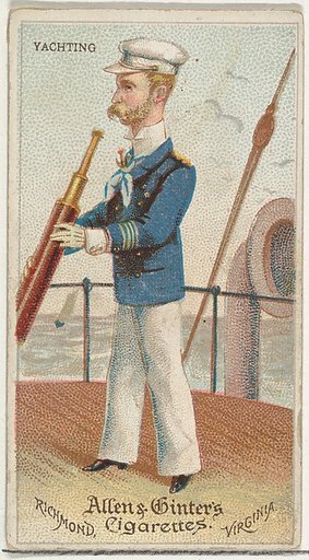 Yachting, from World's Dudes series (N31) for Allen & Ginter Cigarettes
