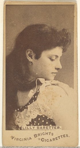Lilly Baretter, from the Actors and Actresses series (N45, Type 1) for Virginia Brights Cigarettes