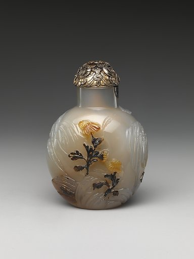 Snuff Bottle with Birds and Flowers