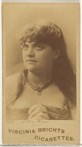Card 437, Lillie Blow, from the Actors and Actresses series (N45, Type 1) for Virginia Brights Cigarettes