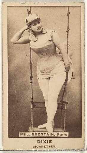 Mlle. Brentain, Paris, from the Actors and Actresses series (N45, Type 1) for Dixie Cigarettes