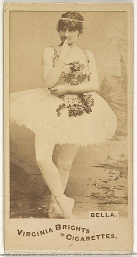 Bella, from the Actors and Actresses series (N45, Type 1) for Virginia Brights Cigarettes