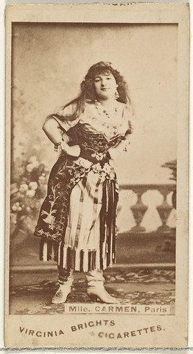 Mlle. Carmen, Paris, from the Actors and Actresses series (N45, Type 1) for Virginia Brights Cigarettes