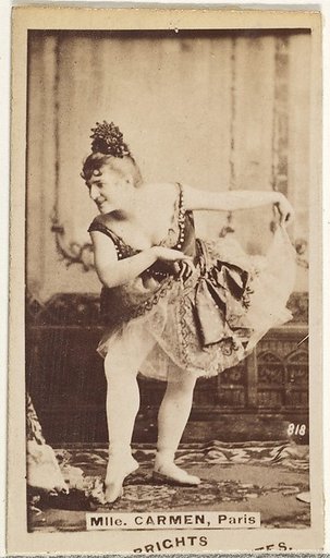 Mlle. Carmen, Paris, from the Actors and Actresses series (N45, Type 1) for Virginia Brights Cigarettes