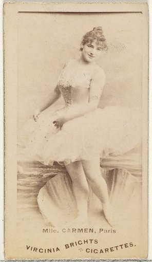Mlle. Carmen, Paris, from the Actors and Actresses series (N45, Type 1) for Virginia Brights Cigarettes