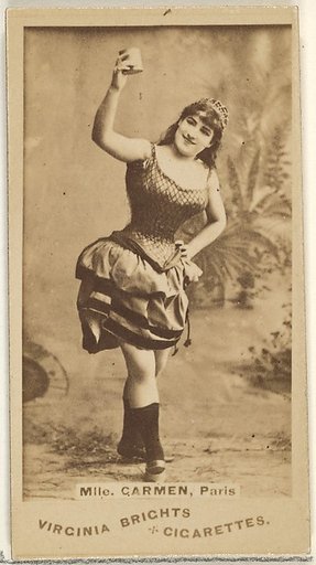 Mlle. Carmen, Paris, from the Actors and Actresses series (N45, Type 1) for Virginia Brights Cigarettes