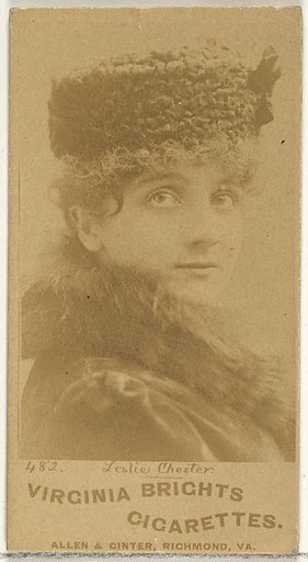 Card 482, Leslie Chester, from the Actors and Actresses series (N45, Type 1) for Virginia Brights Cigarettes