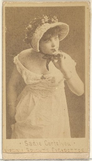 Sadie Cortelyou, from the Actors and Actresses series (N45, Type 1) for Virginia Brights Cigarettes