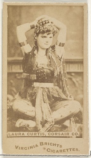 Laura Curtis, Corsair Co., from the Actors and Actresses series (N45, Type 1) for Virginia Brights Cigarettes