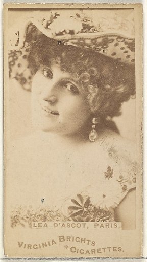 Lea D'ascot, Paris, from the Actors and Actresses series (N45, Type 1) for Virginia Brights Cigarettes