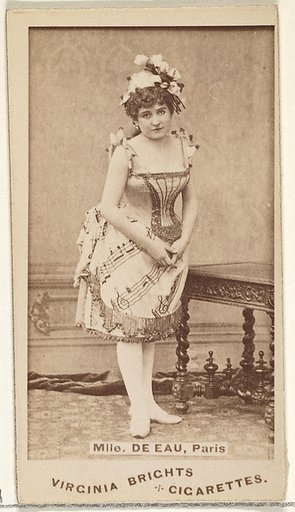 Mlle. De Eau, Paris, from the Actors and Actresses series (N45, Type 1) for Virginia Brights Cigarettes