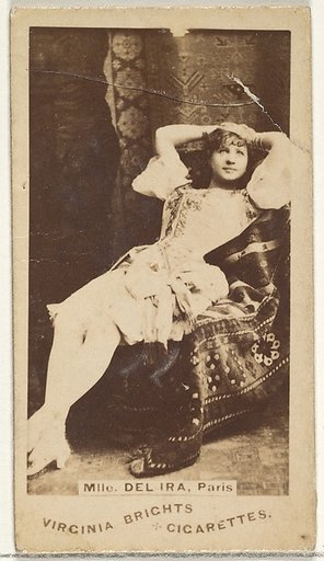 Mlle. Del Ira, Paris, from the Actors and Actresses series (N45, Type 1) for Virginia Brights Cigarettes