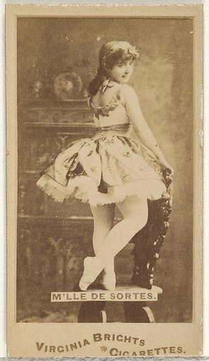 Mlle. de Sortes, from the Actors and Actresses series (N45, Type 1) for Virginia Brights Cigarettes