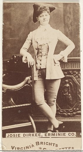 Josie Dirkee, Erminie Co., from the Actors and Actresses series (N45, Type 1) for Virginia Brights Cigarettes